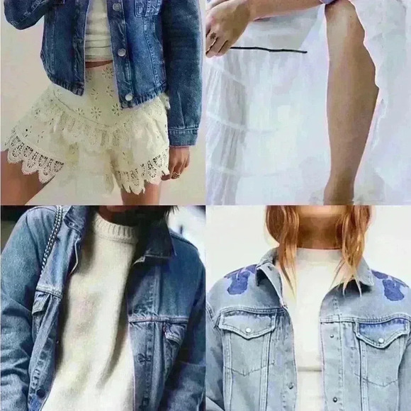 VINCE CAMUTO Jean Jacket Size M - Picture 2 of 10